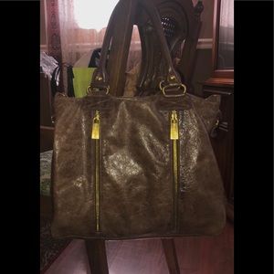 Beautiful Leather Rough Roses shoulder bag